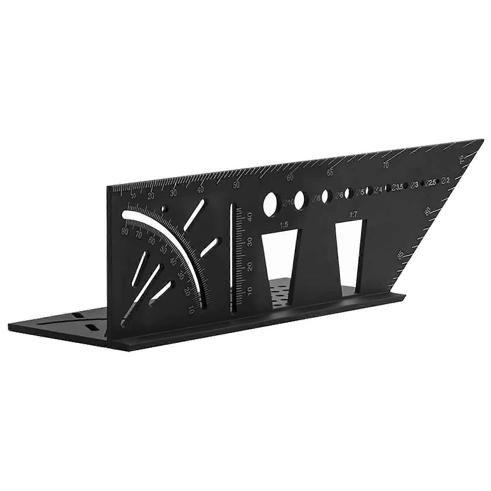 Angle Measuring Template - Square Measuring Ruler for Carpenters with 45-Degree Lines, Woodworking, Precision Tools and Accessories