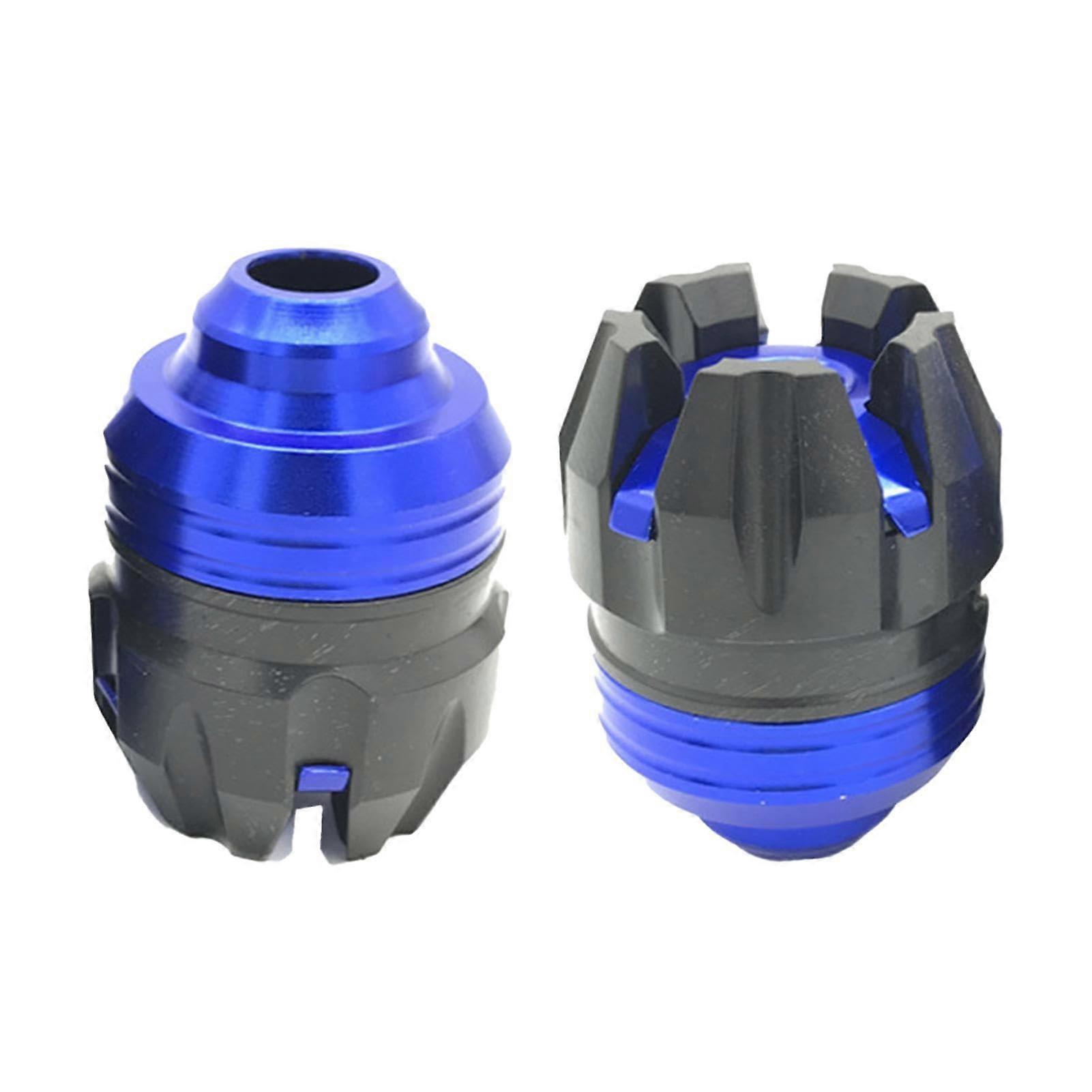 Sturzpads Front Fork Crash Pads for Motorcycle Blue Frame Sliders for Motorbike and Scooter Robust Crash Protection