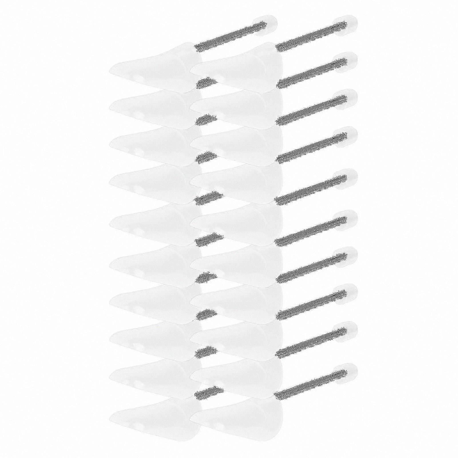 10 Pairs of Transparent Plastic Shoe Stretchers with Spiral Spring for Shoe Shaping and Maintenance