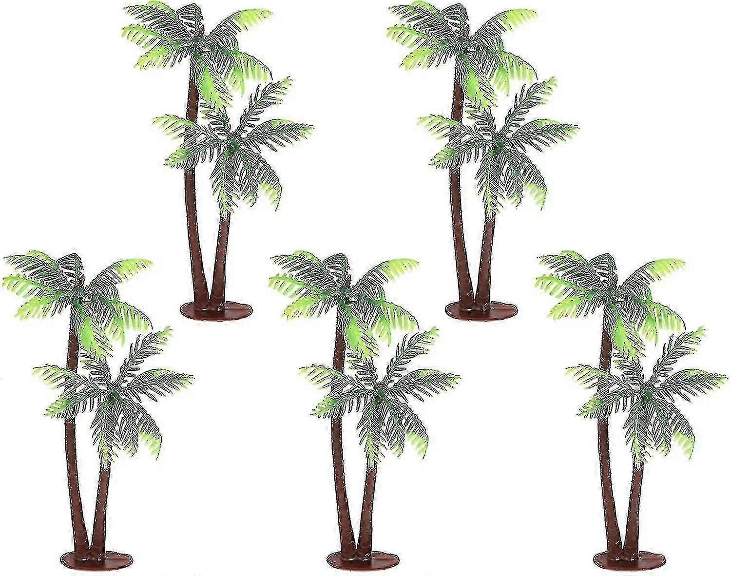 Whimsical Artificial Nut Tree Cake Toppers for Beach-Themed Parties (5-Pack)