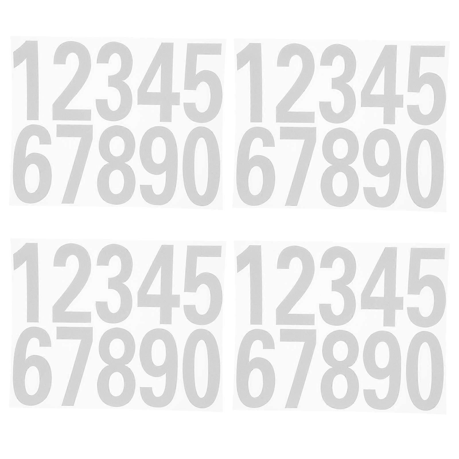 Reflective Numbers For House Mailboxes Number Reflective Stickers Rectangular Address Sign Decal Accessory