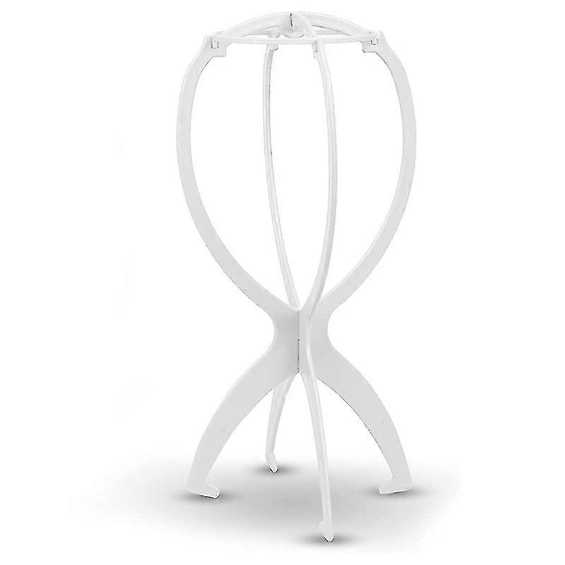 Toupee and Wig Display Stand for Exhibitions - White Wig Holder Stands