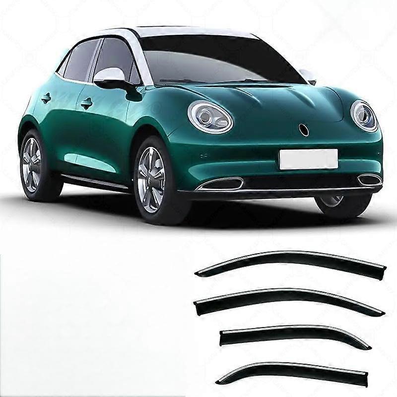 Windabweiser Autofenster Ora Funky Cat MK1-ES11 2020+ Silver Bright Strip Rain Guard Durable Ventilation Accessory