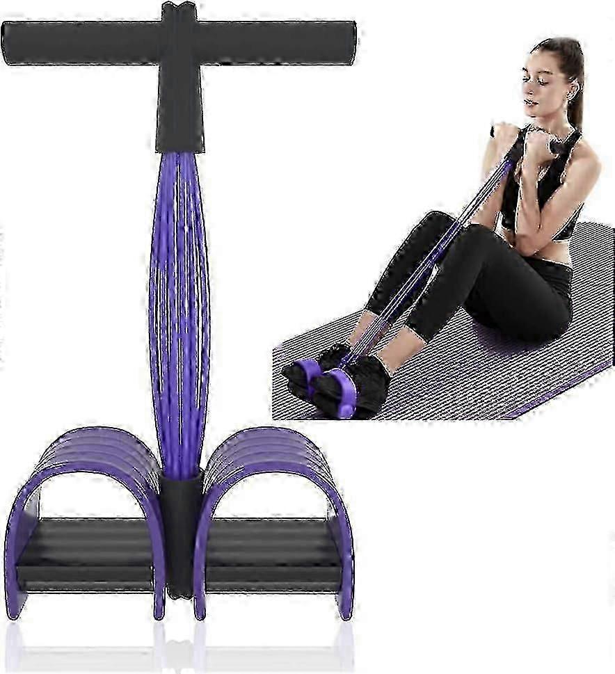 Multifunctional Abdominal Trainer with Elastic Rope & 6 Tubes