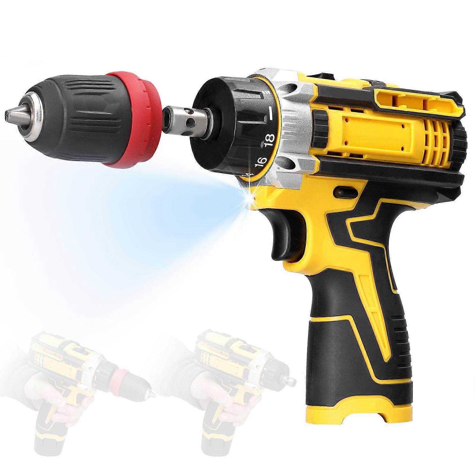 12 V 2in1 Lithium Drill Electric Screwdriver Multi-function Power Tool Brushed Motor Practical Screw Driver for Home Appliances Furniture Installation