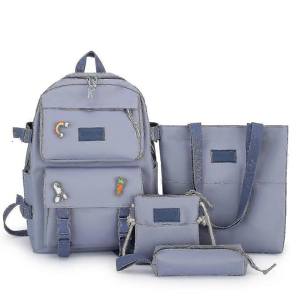 College Students Three Piece Canvas Bag College Style Backpack