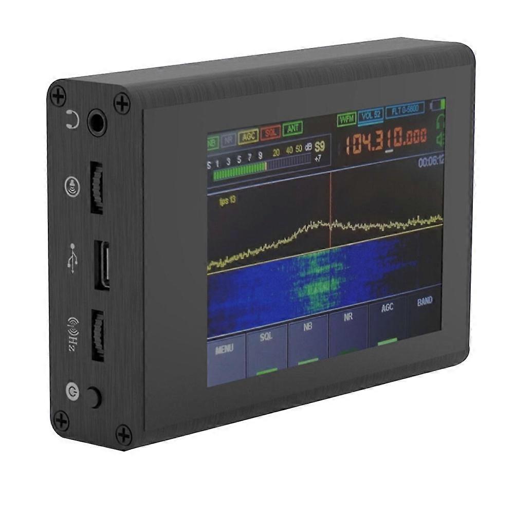 50KHz-200MHz Malachite Shortwave Radio Noise Reduction Receiver with 3.5 Inch Touching Screen and Antenna