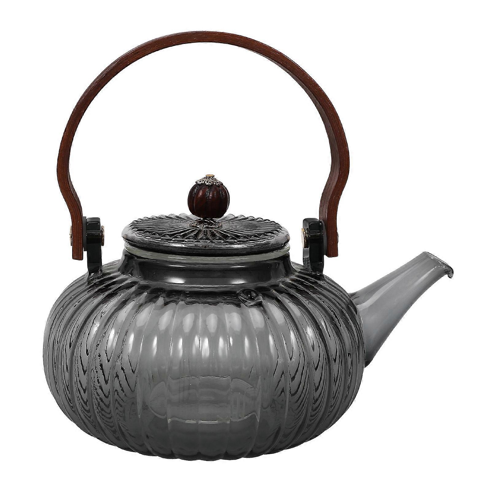 Glass Teapot Grey Water Kettle for Home Use with Ergonomic Grip and Style
