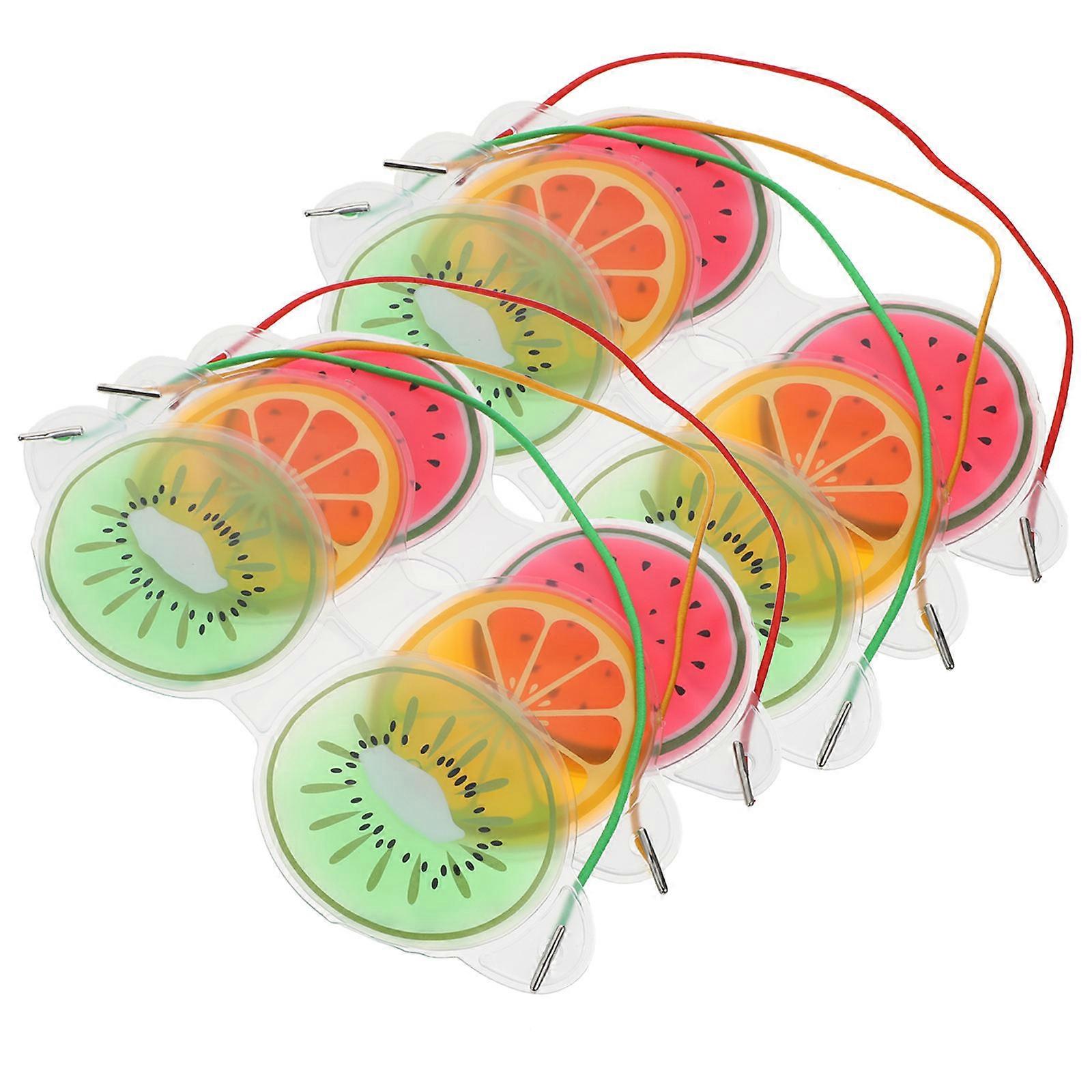 Cooling Eye Covers Fruit Shaped Eye Patches Assorted Color Pvc Material for Light Blocking 6Pack