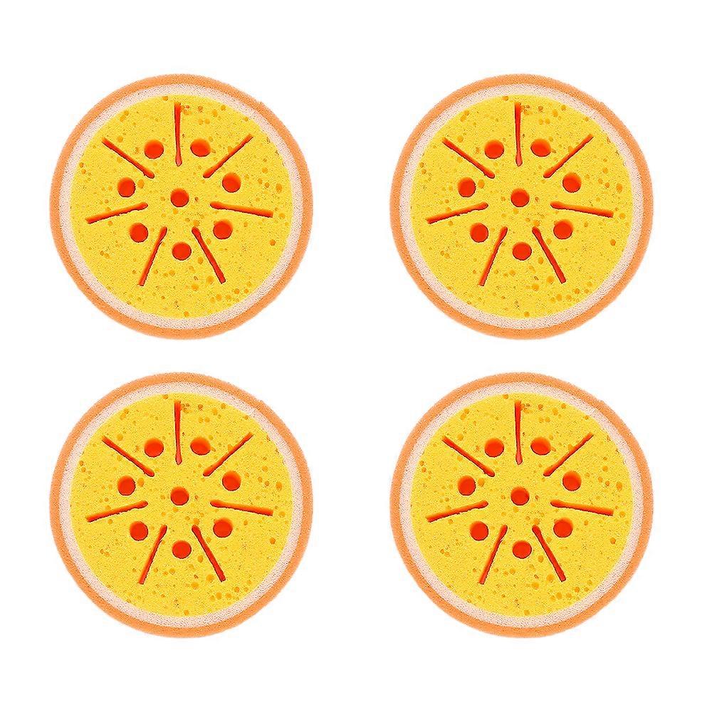 4 PCS Dish Cleaning Sponges, Cute Fruit Shaped Thick Kitchen Sponge