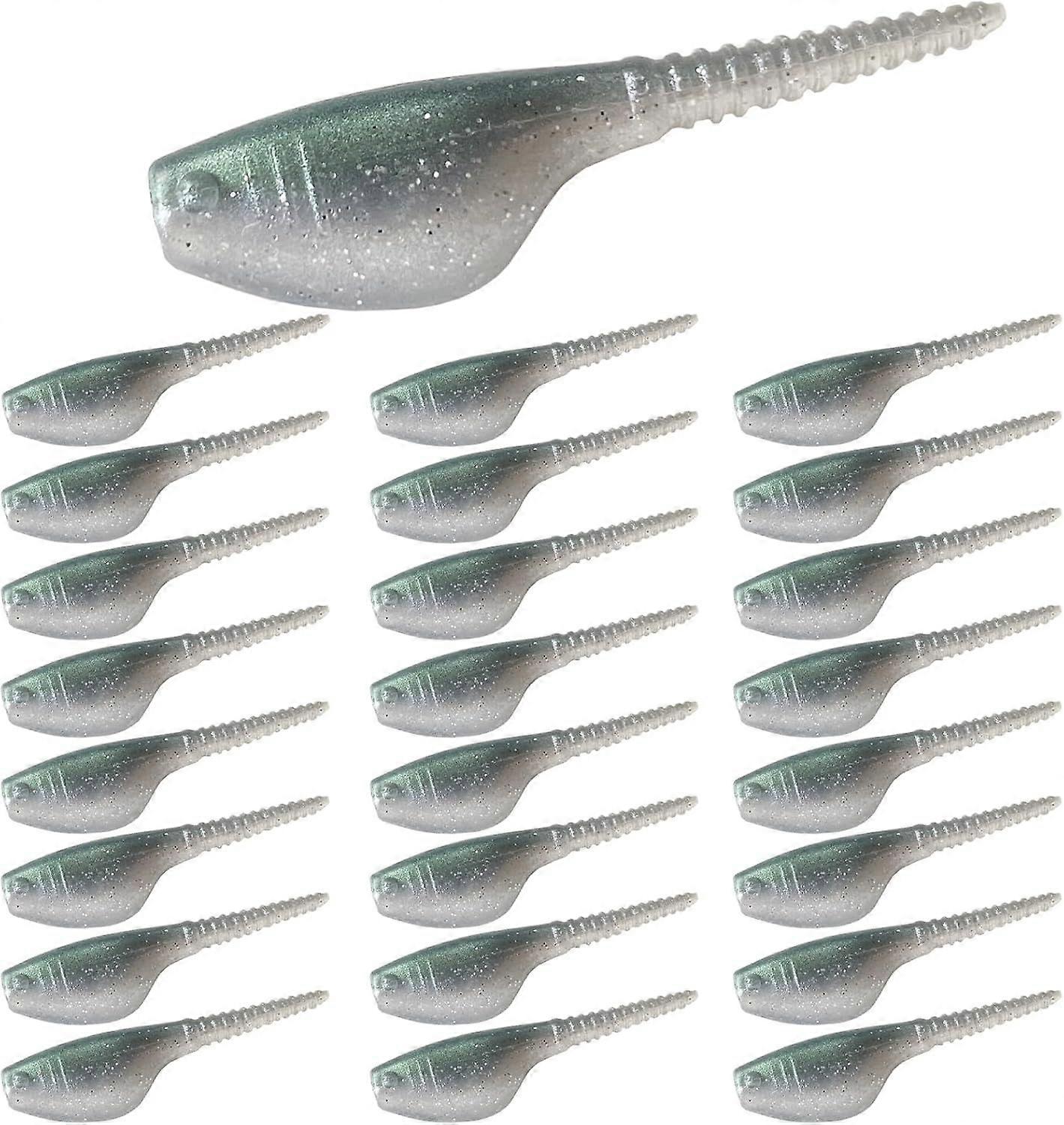 Crappie Lures Kit - Soft Plastic Lures for Trout, Bass, Panfish & Bluegill - 24
