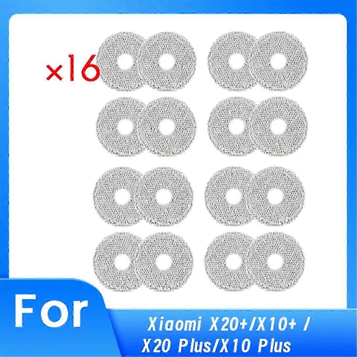 16 PCS Cleaning Rag compatible Xiaomi X20+/X10+ / X20 Plus/X10 Plus Robot Vacuum Cleaner Parts Replacement-jc