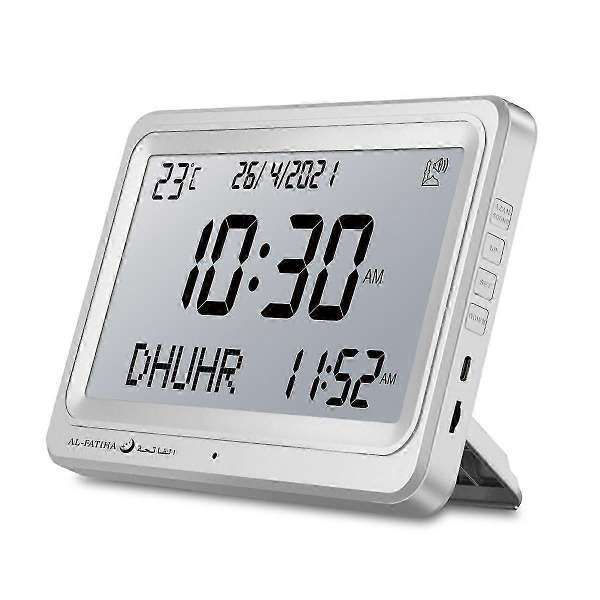Automatic azan clock for worldwide use with 8 prayer sounds