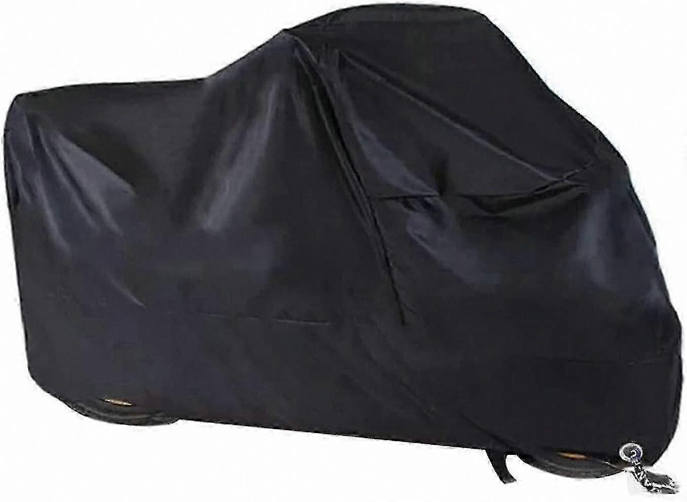Waterproof Motorcycle Cover, Winter-Resistant 190T Oxford Fabric Tarp with Lock Feature for Outdoor Use