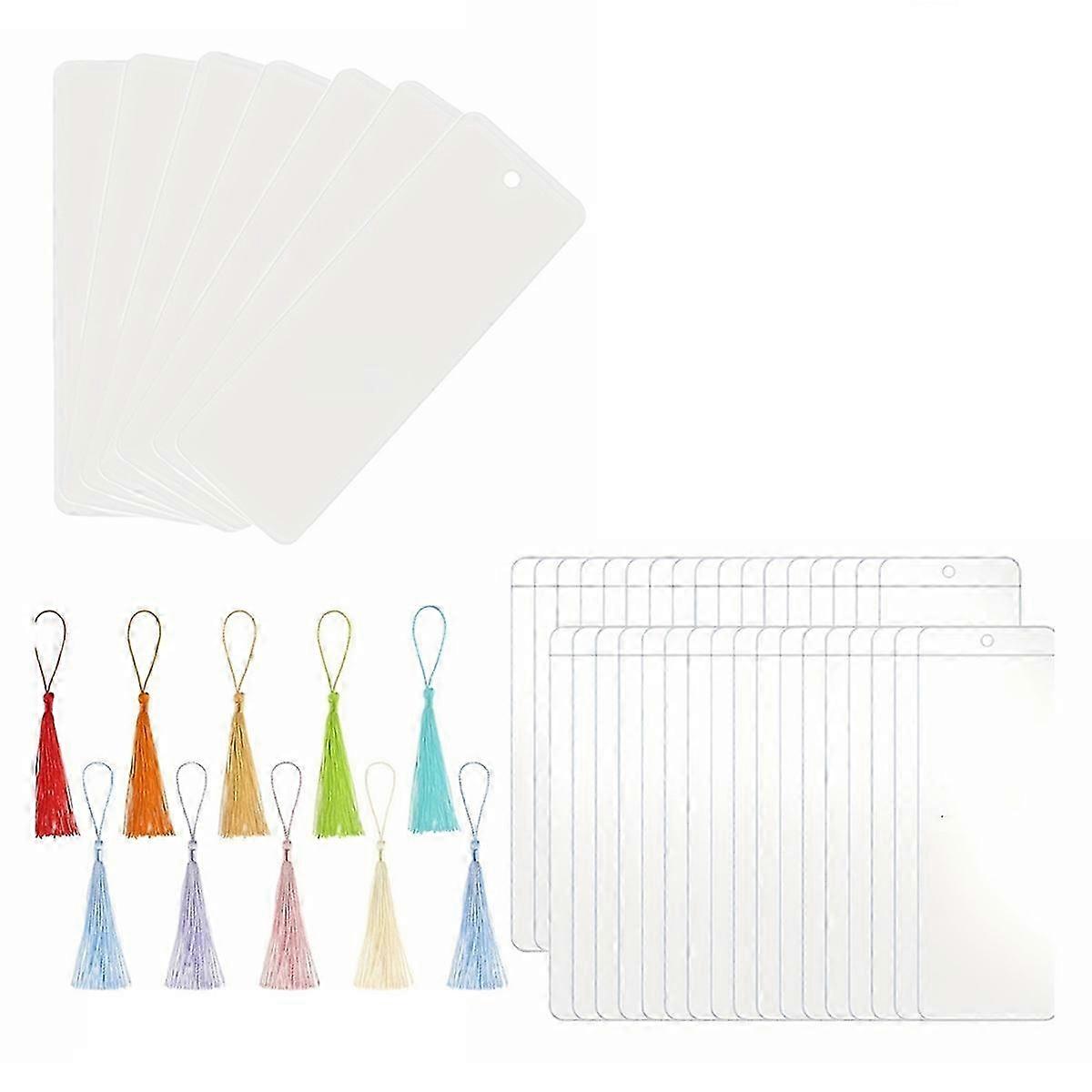 Paper Blank Bookmarks with Tassels DIY Bookmark Making Kit