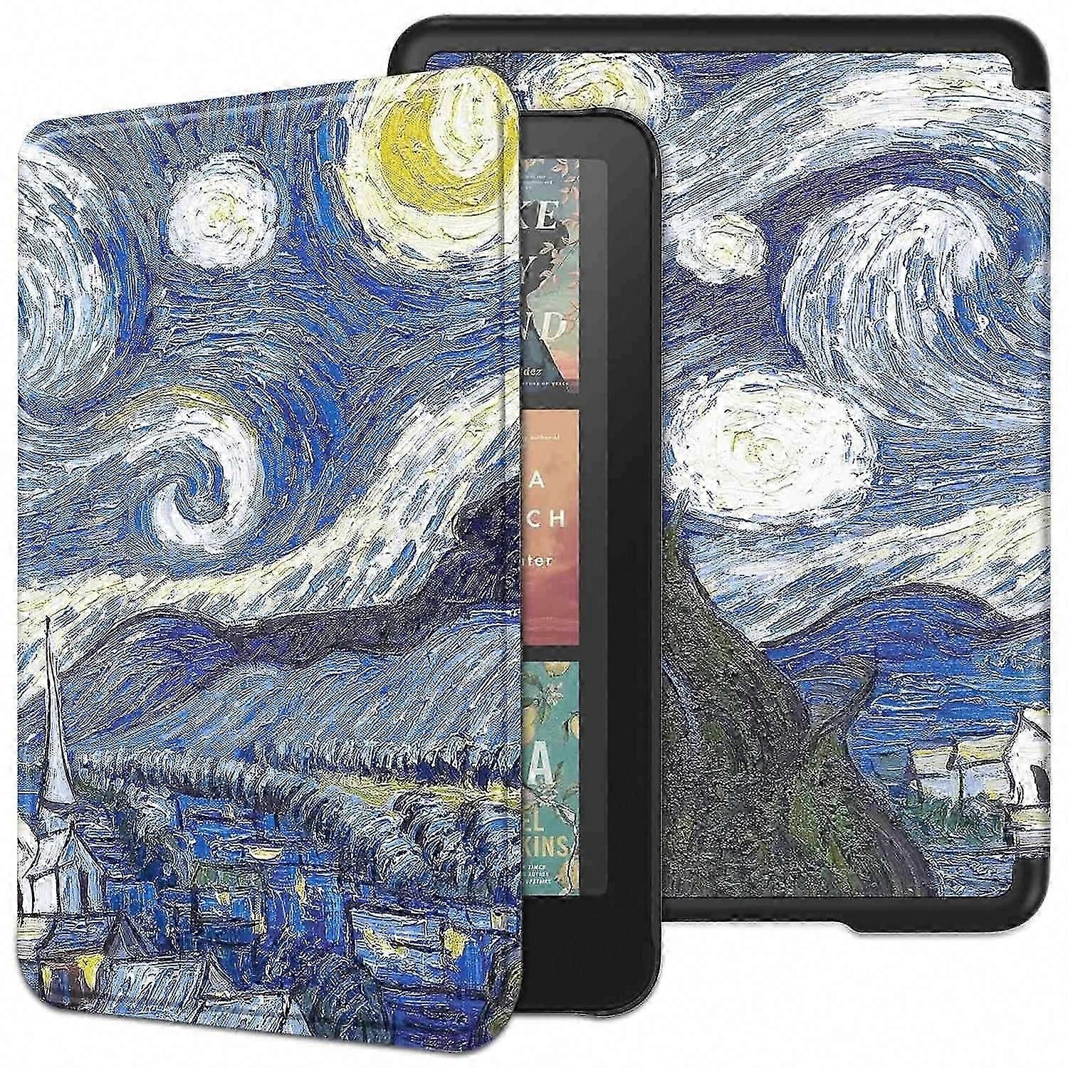 Kindle Paperwhite (2024) Case, Apricot Blossom Print PC+PU Cover for E-Reader