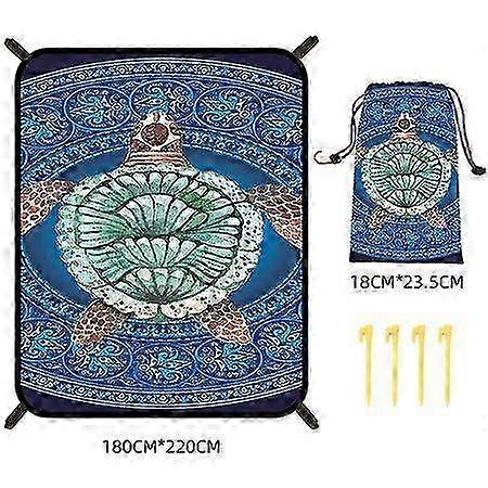 Quick-Dry Bohemian Beach Mat: Splash-Proof & Moisture-Resistant for...