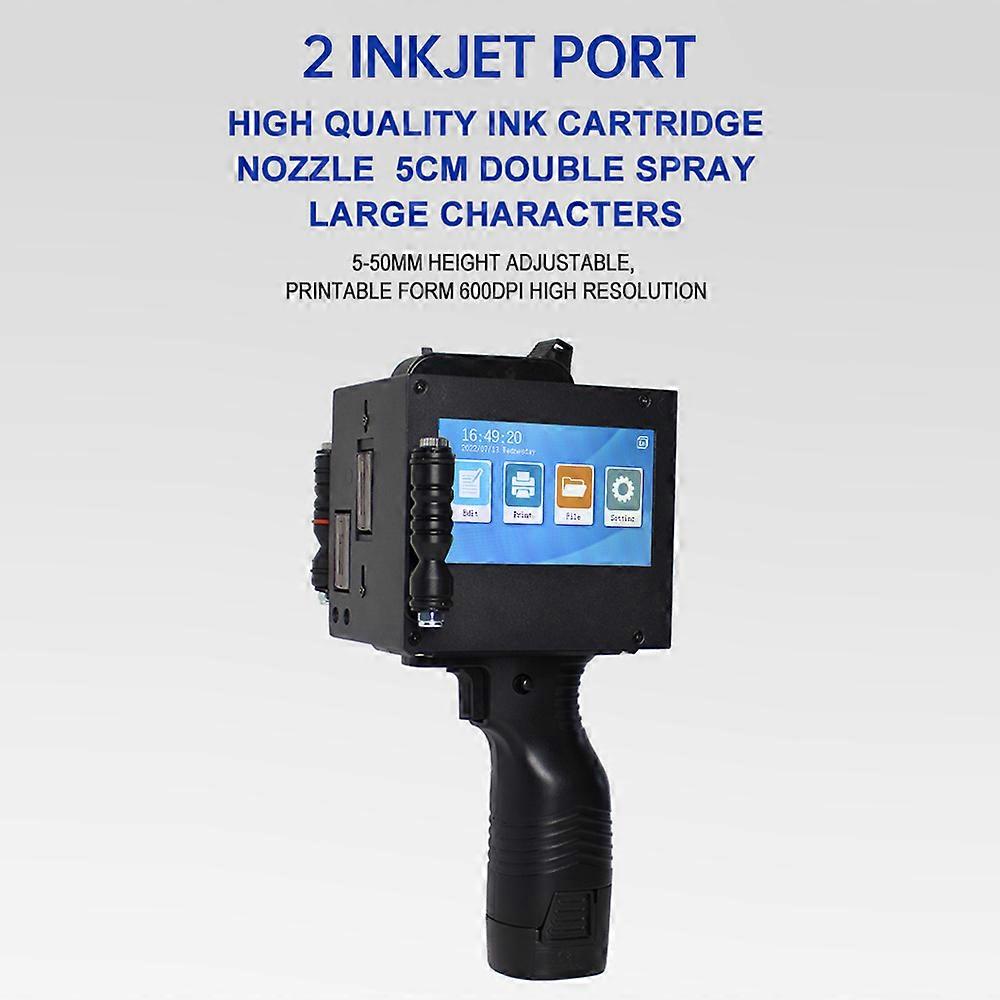 Bisofice T50 Handheld Inkjet Printer 4.3" Touchscreen 1500mAh Battery