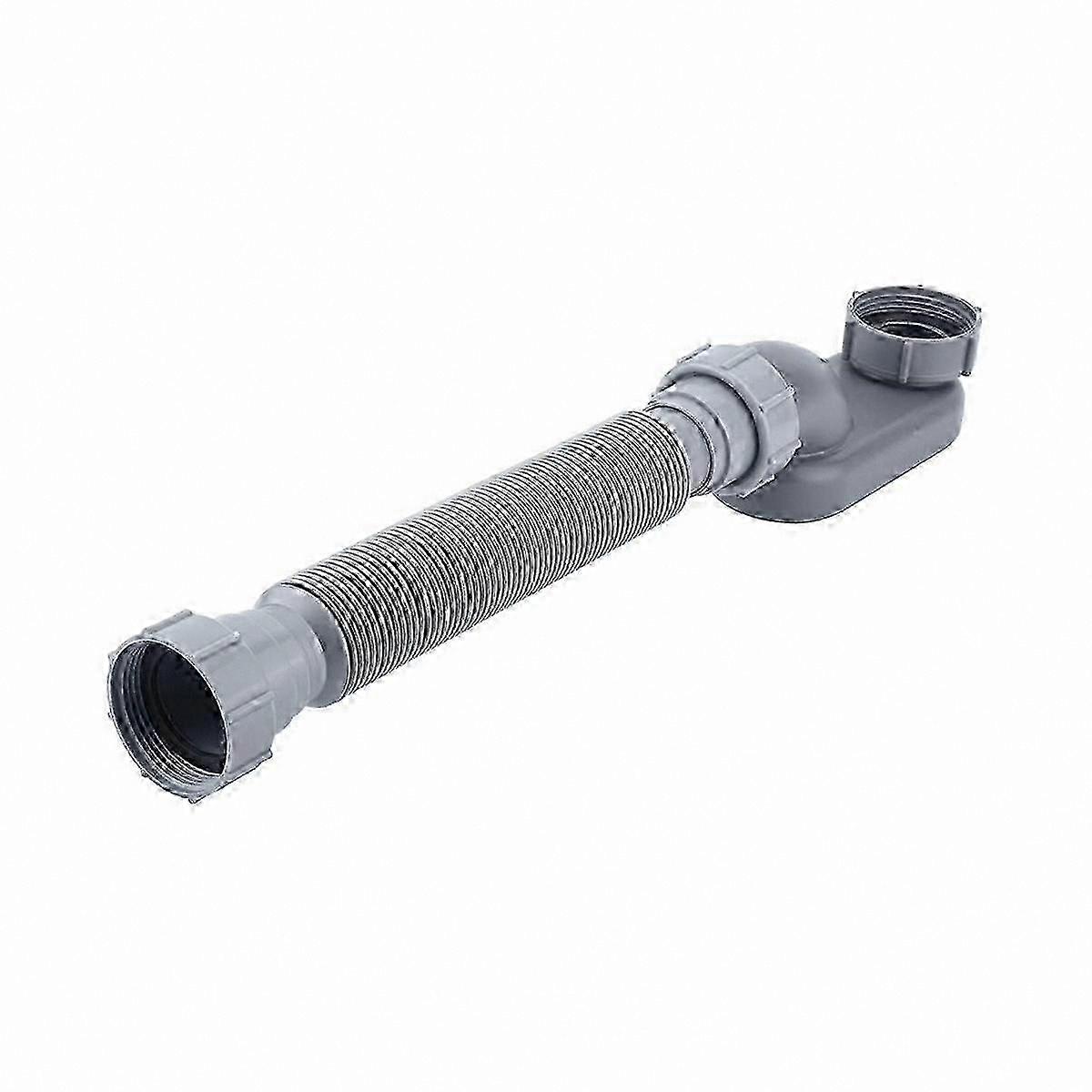 Flexible Bathtub Drain Pipe with Low Profile P Trap for Free Standing Tubs and Showers