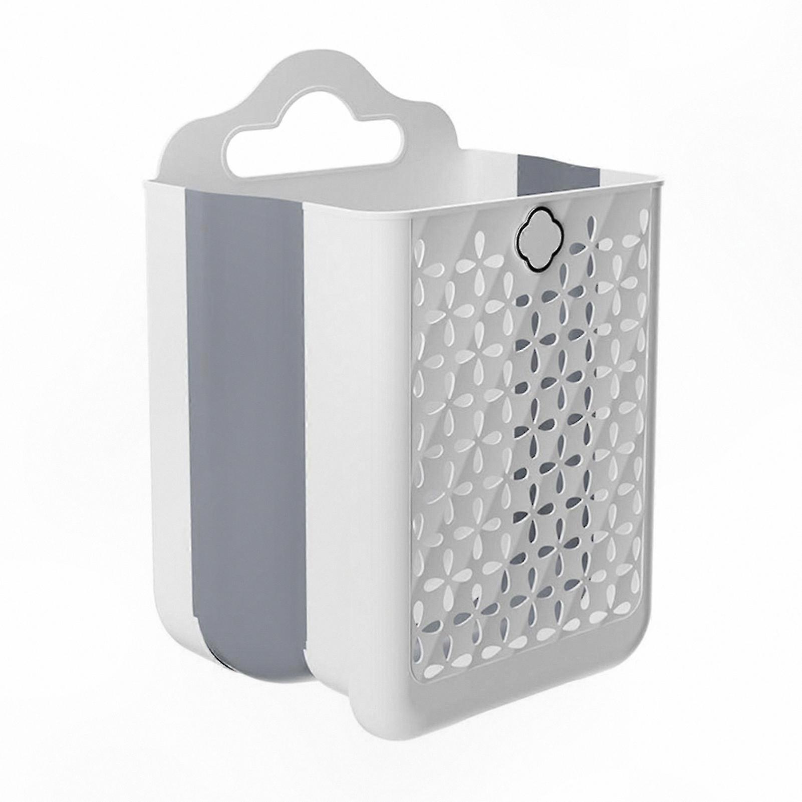 Space-Saving Foldable Storage Basket for Bathroom Towels and Accessories Organization Solution