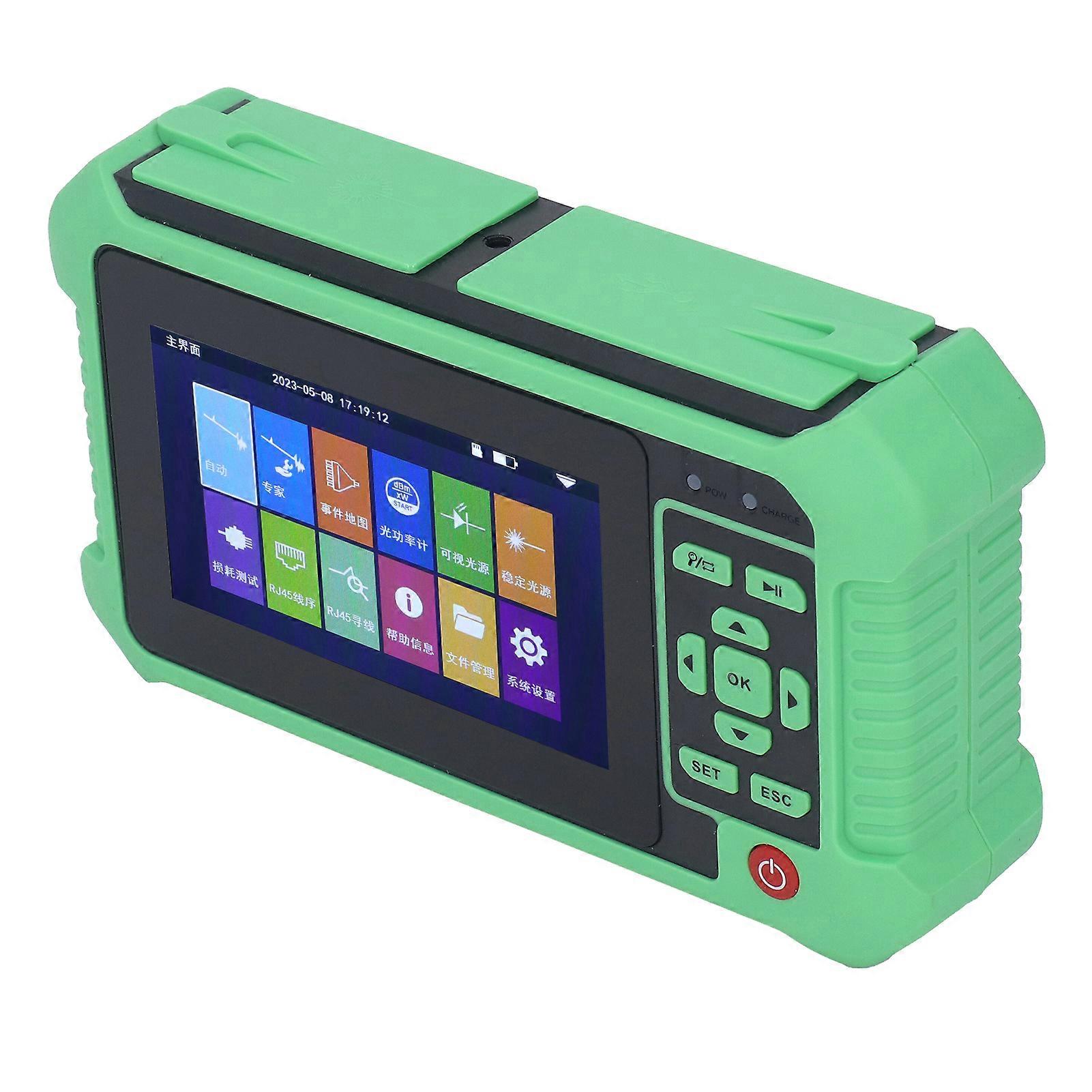 9-in-1 OTDR 4.3in Touch Screen Optical Power Meter 500A EU Plug