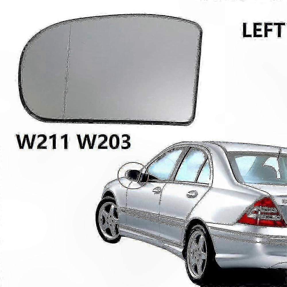 Heated Rear View Mirror Glass for Driver Side - Compatible with W211 2002-2008 and W203 2000-2004 Models