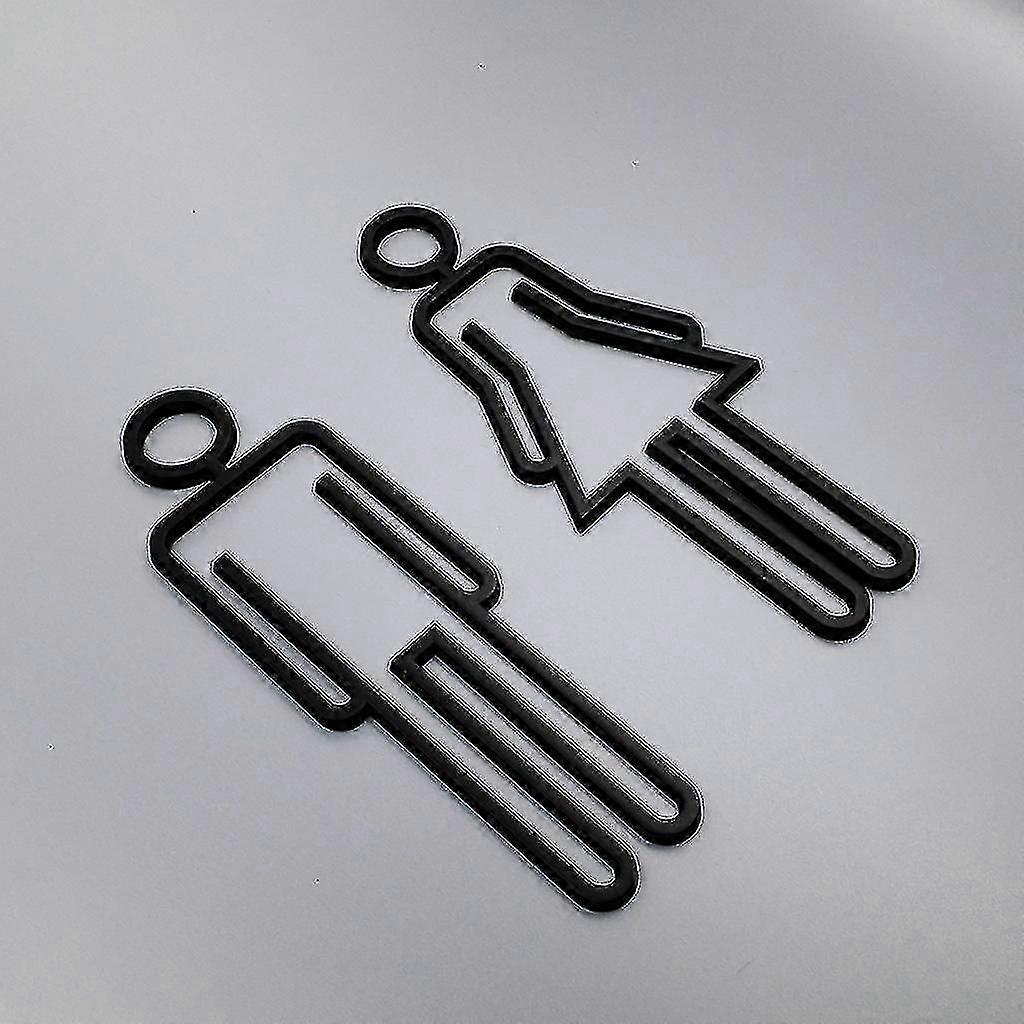 業務用トイレ看板- 刻印されたトイレ看板