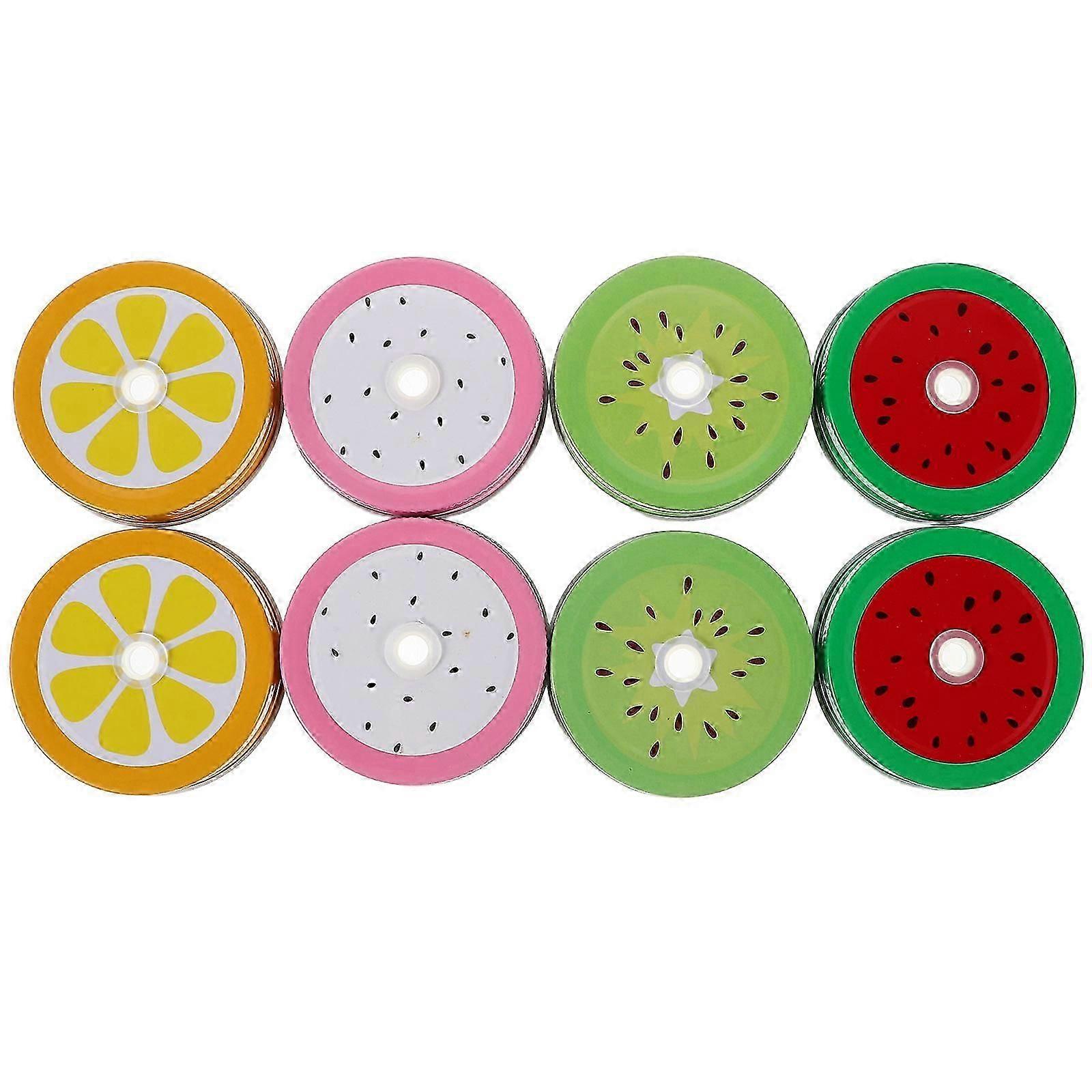 罐头罐盖复古风格罐瓶 7.00X7.00X1.50CM 马口铁 8 件