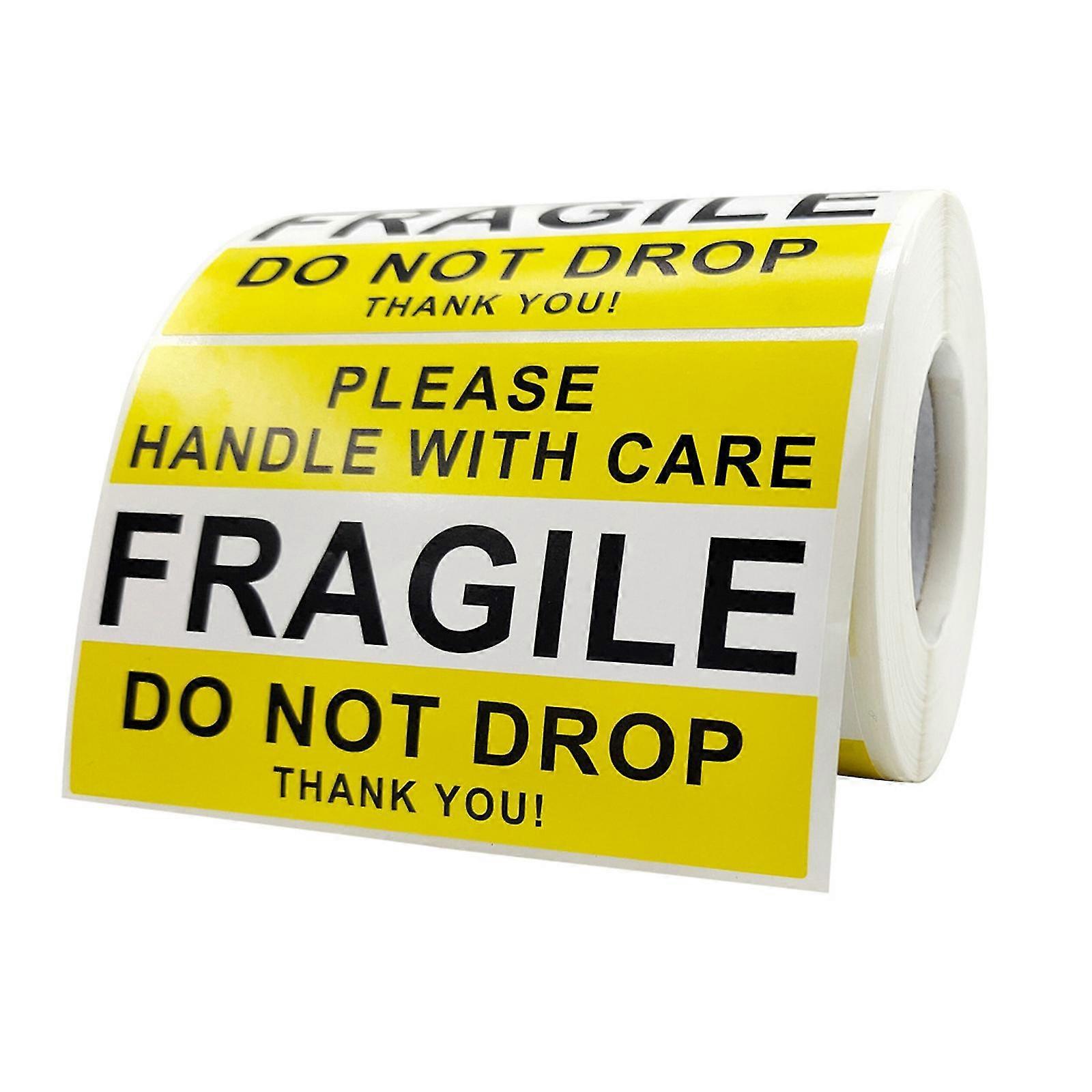 2025 500Pcs Fragile Labels Stickers Fragile Warning Sticker Tags for Transportation