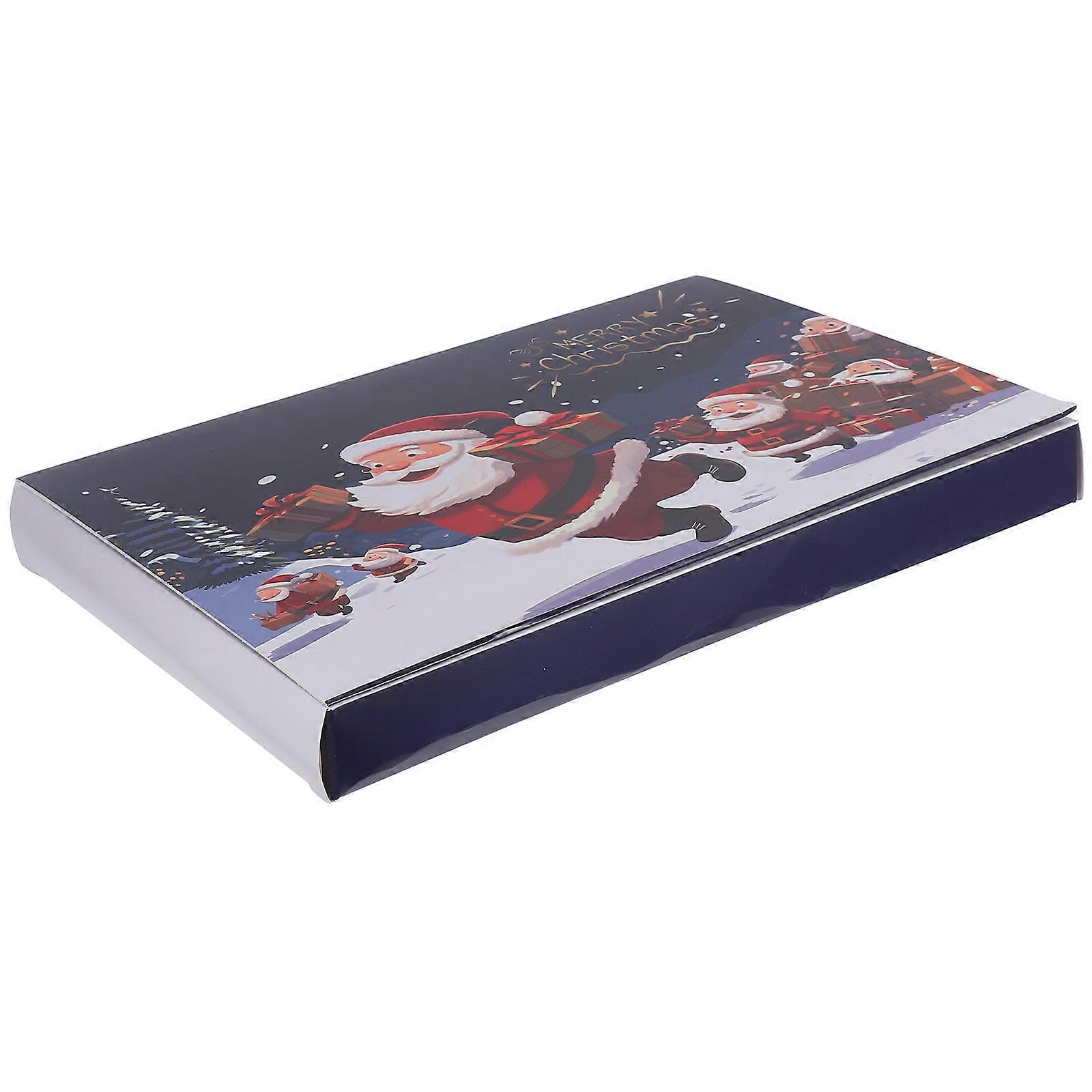 Christmas Countdown Box Reusable Multi Color 30.50X21.50X3.00CM for Holiday Treats and Presents 1Pack