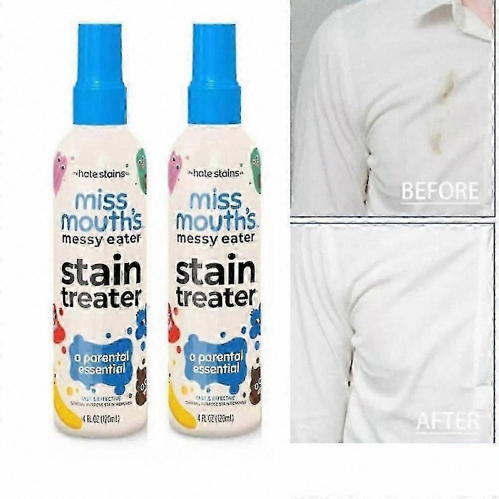2-Pack Stain Remover Spray for Messy Eaters, 120ml Each Bottle