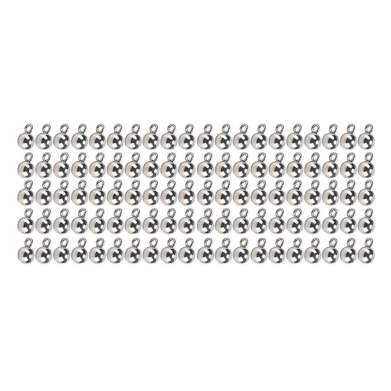 2025 Latest Model 100Pcs Round Beads Stainless Steel Vacuum Plating 5mm