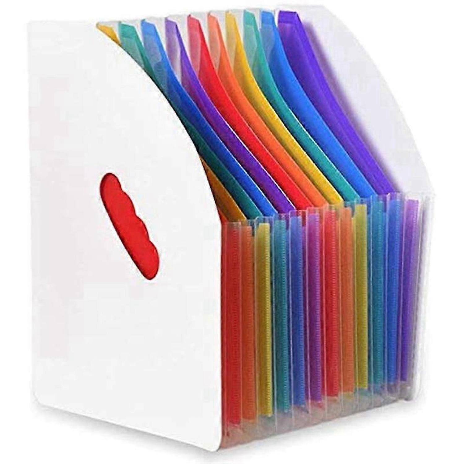 Extended File Holder A4 Vertical Storage Basket 13 Pocket File Holder