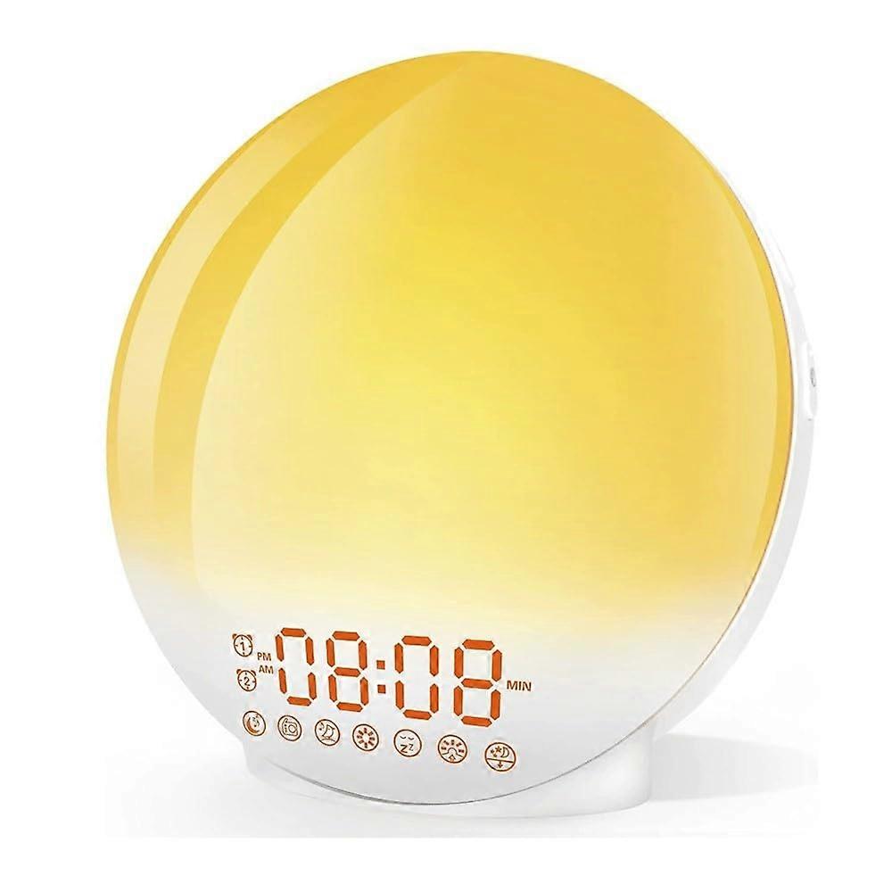 Sunrise Alarm Clock, Wake Up Light With 7 Nature Sounds And FM Radio, Night Light With 7 Colors And 20 Brightness Levels