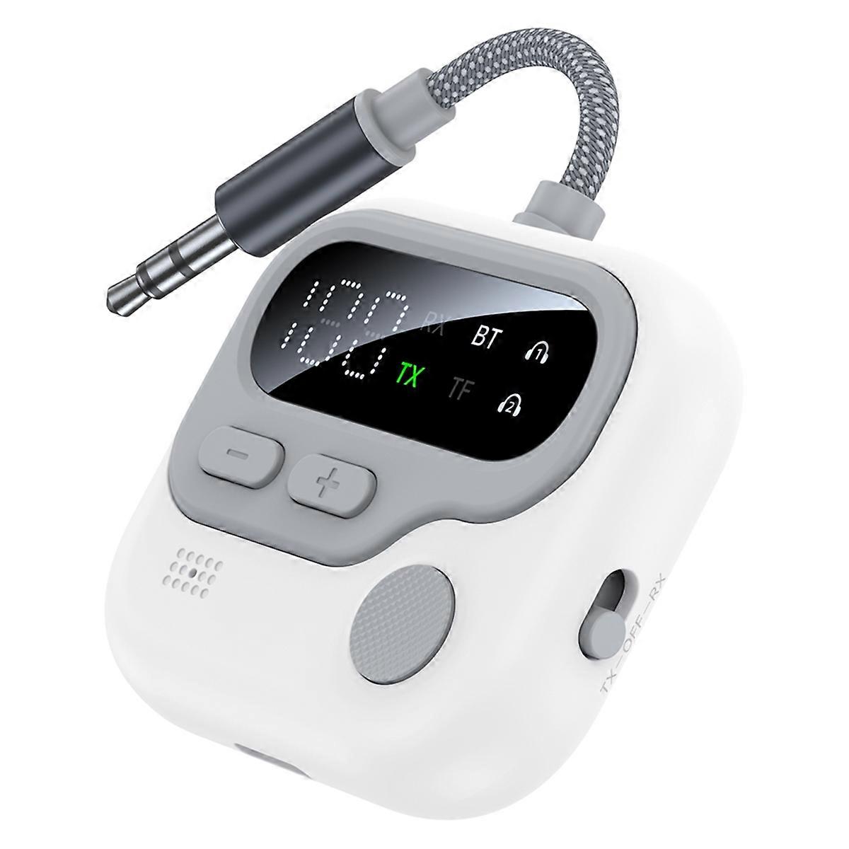 Bluetooth Adapter LED Display 5.4 mitter Receiver 3.5mm AUX TF Card Play HIFI Stereo Audio for TV PC Car