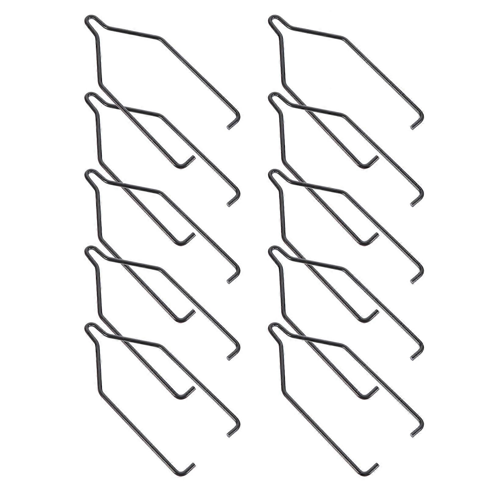 Lamp Shade Clamps Rectangular Use Black Iron Stabilizing Lampshade 10Pcs
