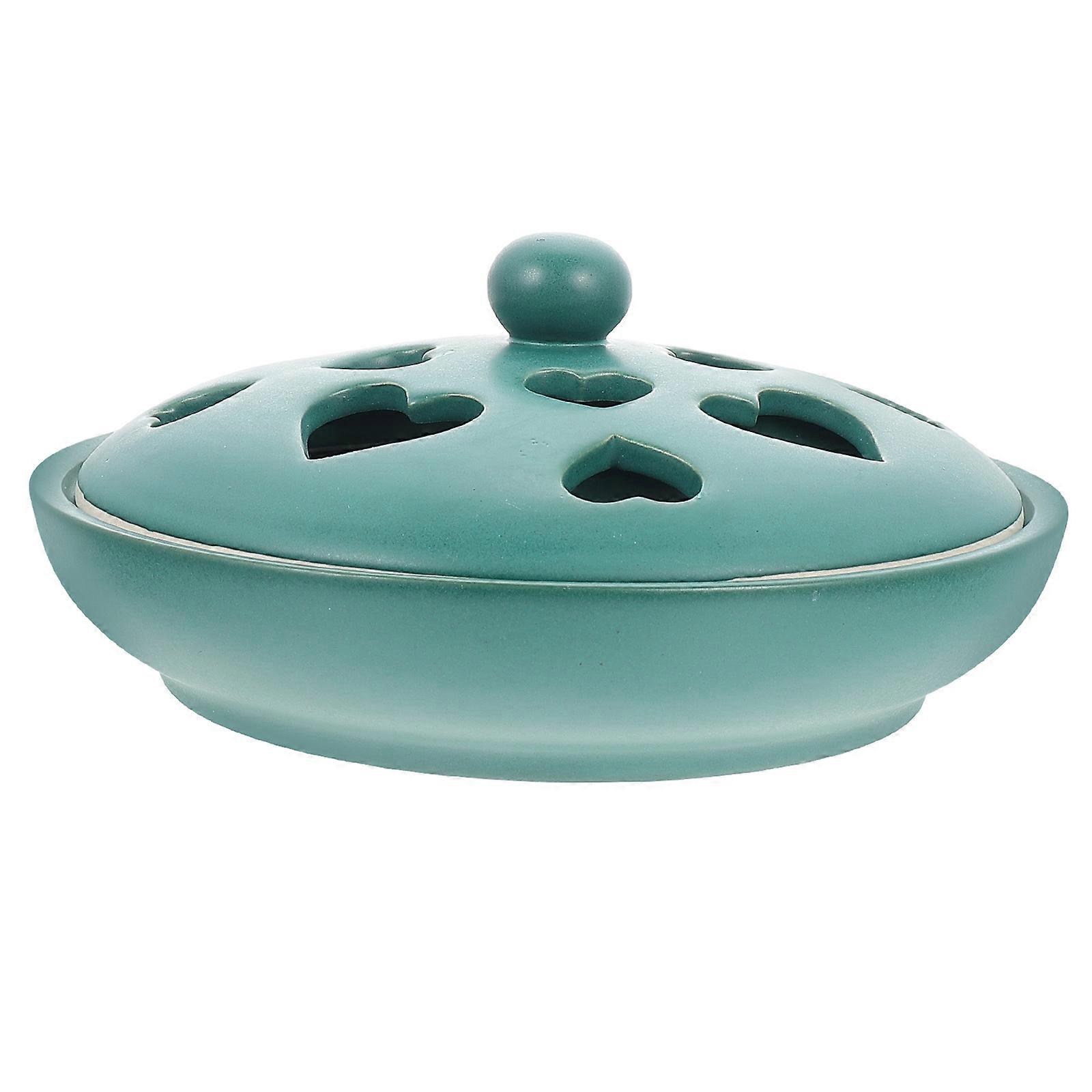 Home Incense Burner Ceramic Censer for Green Color