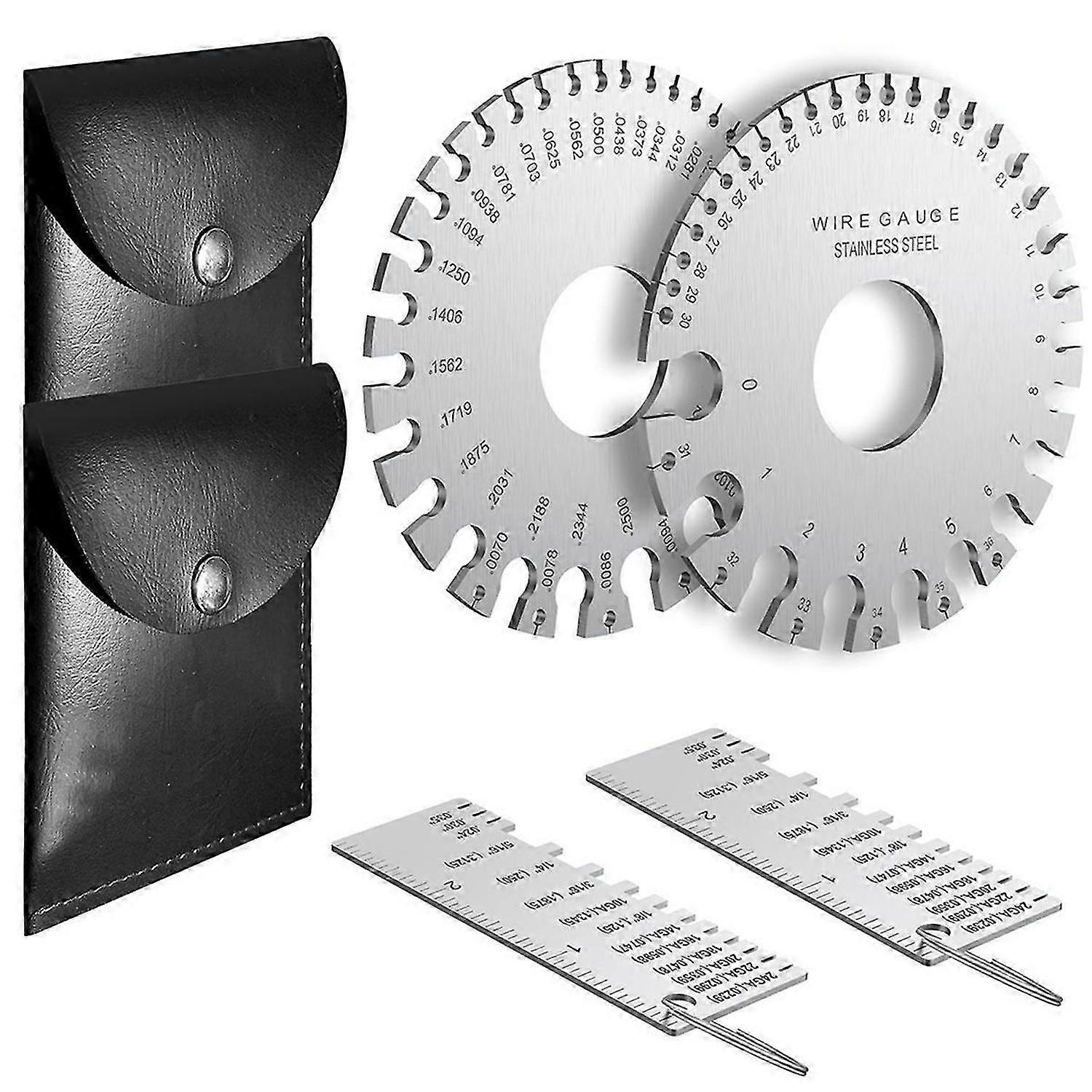 Professional Wire Gauge Measuring Tool, Metal Gauge Thickness Tool, Thickness Gauge and Double Sided