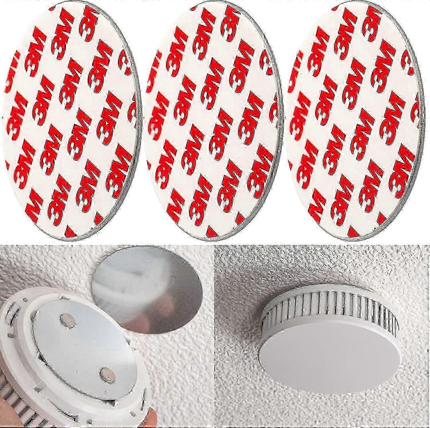 Magnetic holder for smoke detector, Pack of 3, 70 mm, Self-adhe