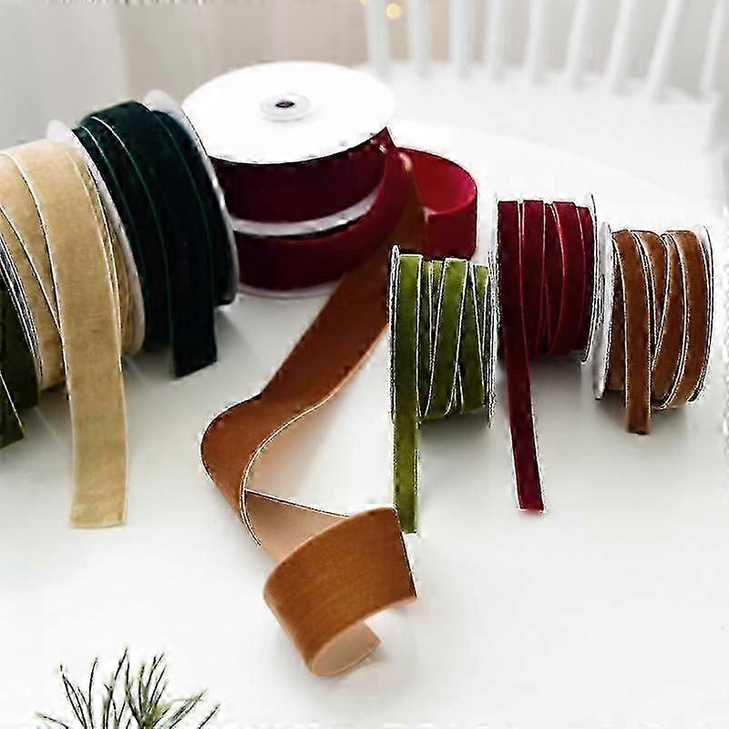 2.5cm Wide Christmas Velvet Satin Ribbon for Holiday Craft Decorations