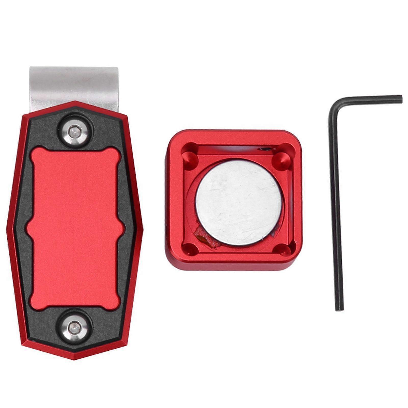 Mini Portable Magnetic Billiard Chalk Case Box with Fixed Clip Pool Snooker Sports Accessoriesred