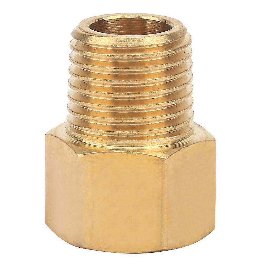 Brass Pipe Fitting Adapter for Pressure Gauge 1/4" BSPT Male to 1/4" NPT Female