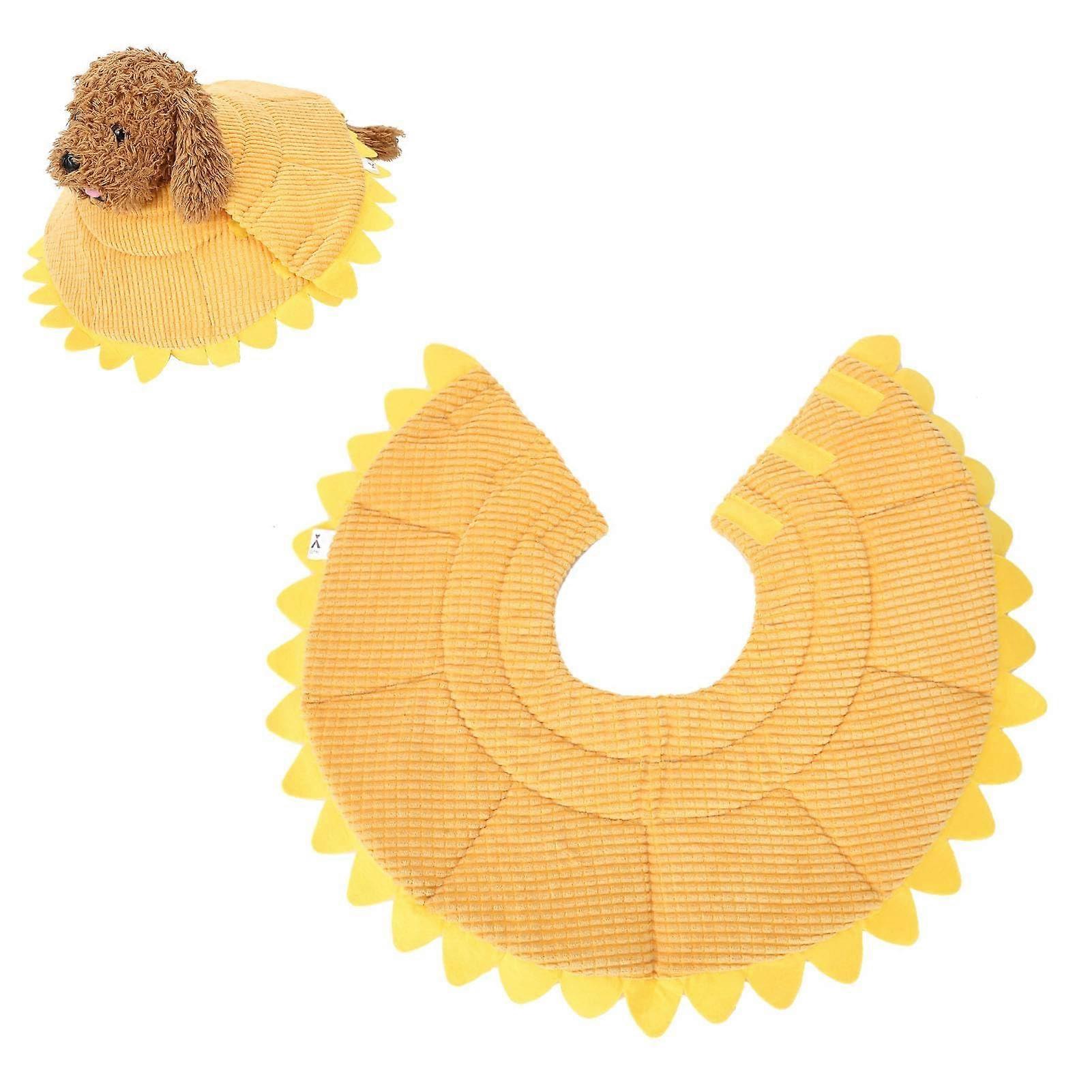 Sunflower Cat Recovery Cone Collar Protective Donut Cone Comfy Pet Neck Collar Size L With Hook For Dog Cat Puppy