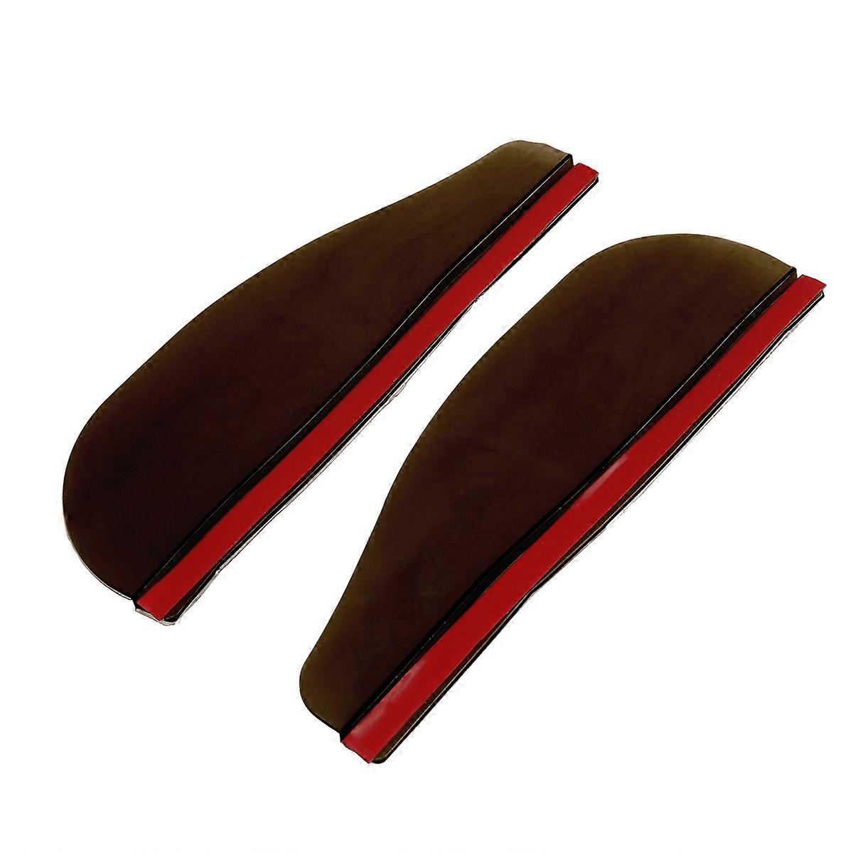 Flexible PVC Rear View Mirror Rain Shield for Cars 2Pcs Black Set