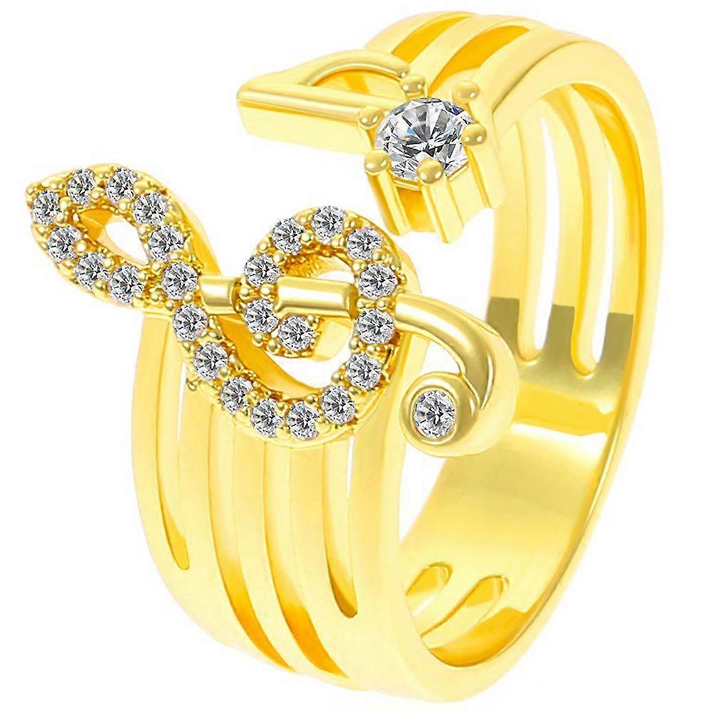Musical Note Ring 2Pcs Adjustable Opening Ring Jewelry for Women