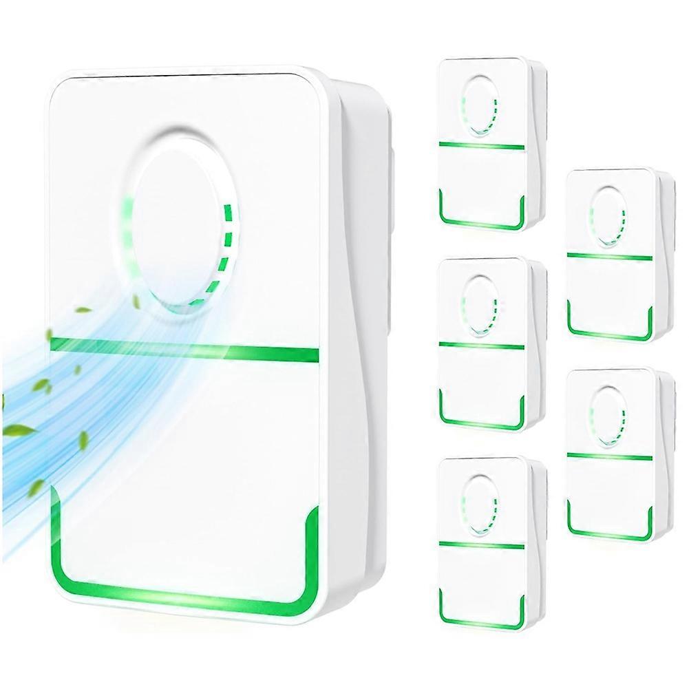6Pack Air Purifier Plug In,Negative Air Ionizer for Home Use,Mini Filterless Mobile Air Cleaner with Green Light EU Plug