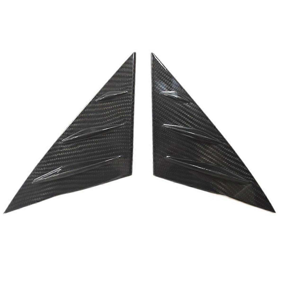 Real Carbon Fiber Car Front A-Pillar Triangle Trim Cover for 3