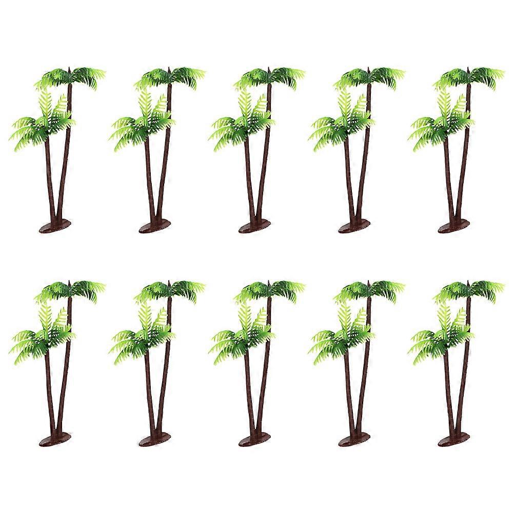 Artificial Miniature Palm Trees Decor for Decoration 50Pcs Plastic Green