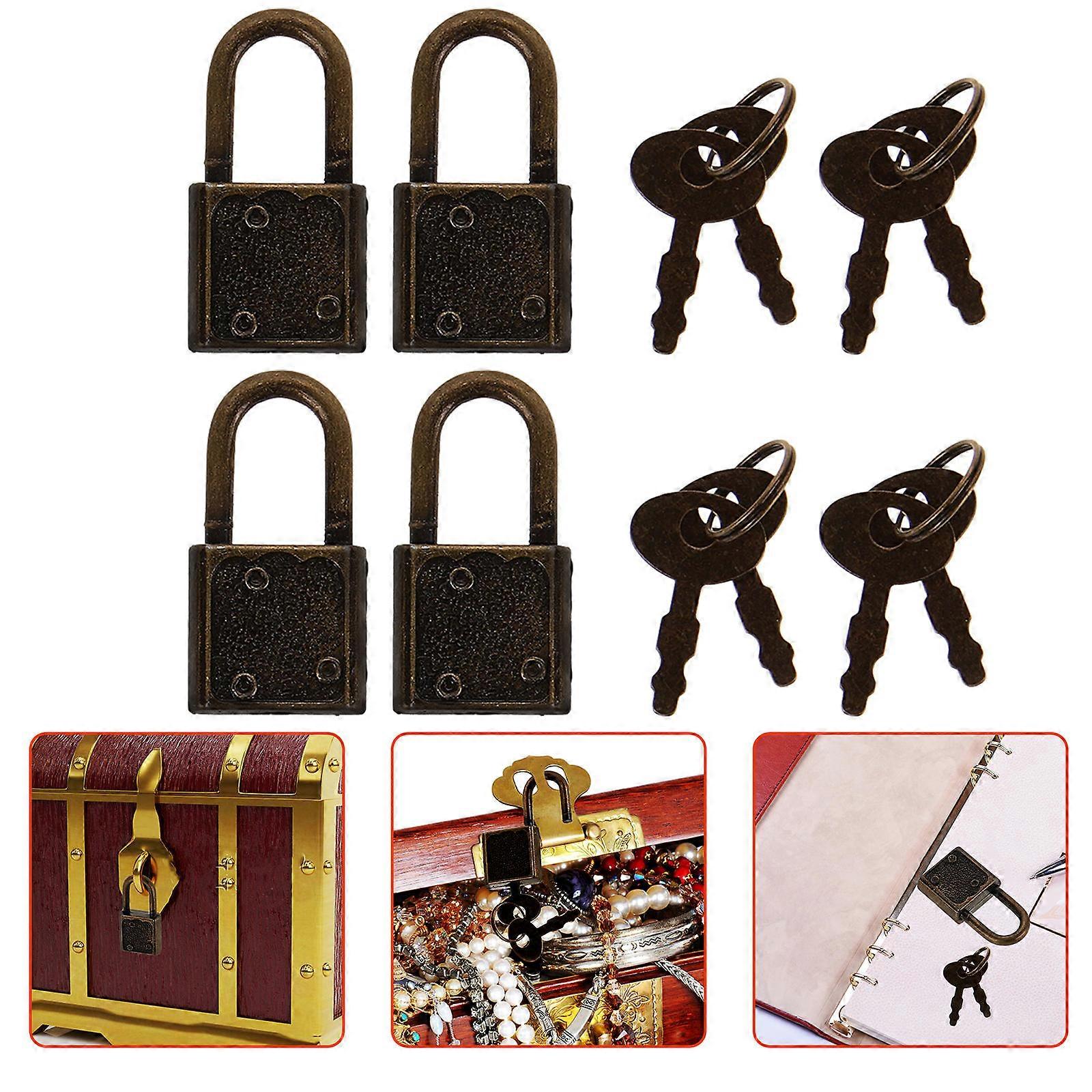 Pirate Box Buckle Locking Tool 10 Sets For Wooden Boxes Retro Design Dark Brown Structure
