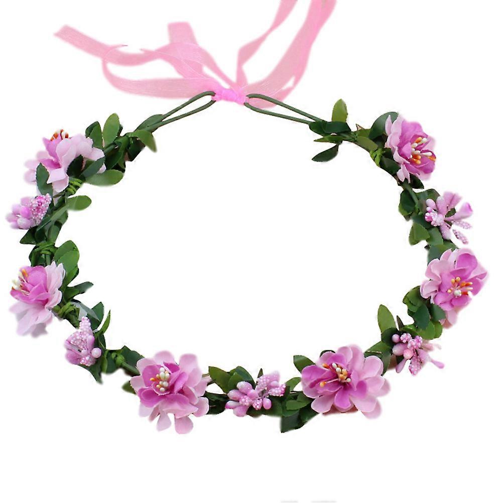 Hair Wreath Bohemia Style Simulation Floral Wreath for Decoration 24Pcs